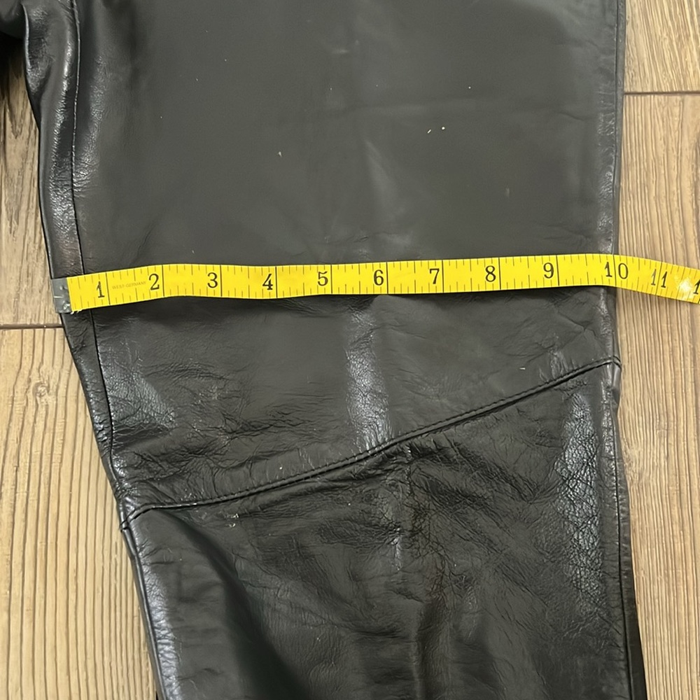 GAP Black Genuine Leather Bootcut Pants. - Picture 13 of 14